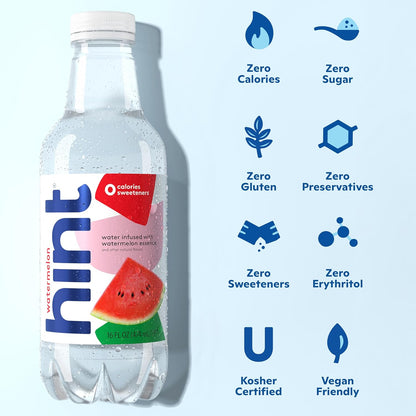 Hint Infused Bottled, Best Sellers Variety Pack - Sugar Free Flavored with Zero Calories, Natural Essences, and No Artificial Sweeteners - 16 Fl Oz (Pack of 12)