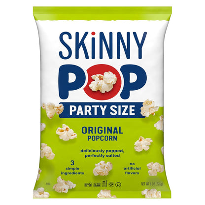 SkinnyPop Popcorn, Original, Whole Grain, Dairy-Free Snack, 8oz Family Size Bag