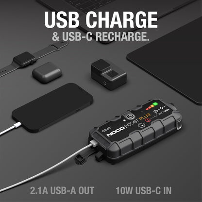 NOCO Boost GB40: 1000A UltraSafe Jump Starter – 12V Lithium Battery Booster Pack, Portable Jump Box, Power Bank & Jumper Cables - for 6.0L Gas and 3.0L Diesel Engines