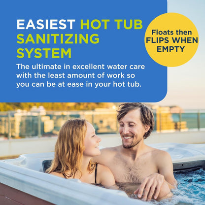 FROG @Ease Replacement SmartChlor Cartridge for use with Hot Tub FROG @Ease Floating System - Hot Tub Sanitizer System Supports Less Chlorine Use - 3 Pack