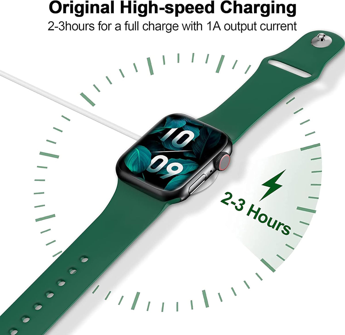 𝟐𝟎𝟐𝟔 𝐔𝐩𝐠𝐫𝐚𝐝𝐞𝐝 Magnetic Charging Cable for Apple Watch Charger,[USB C Port] Wireless Charging Cable Compatible with iWatch Series Ultra/10/9/8/7/6/SE/SE2/5/4/3/2[3.3FT/1M]-White