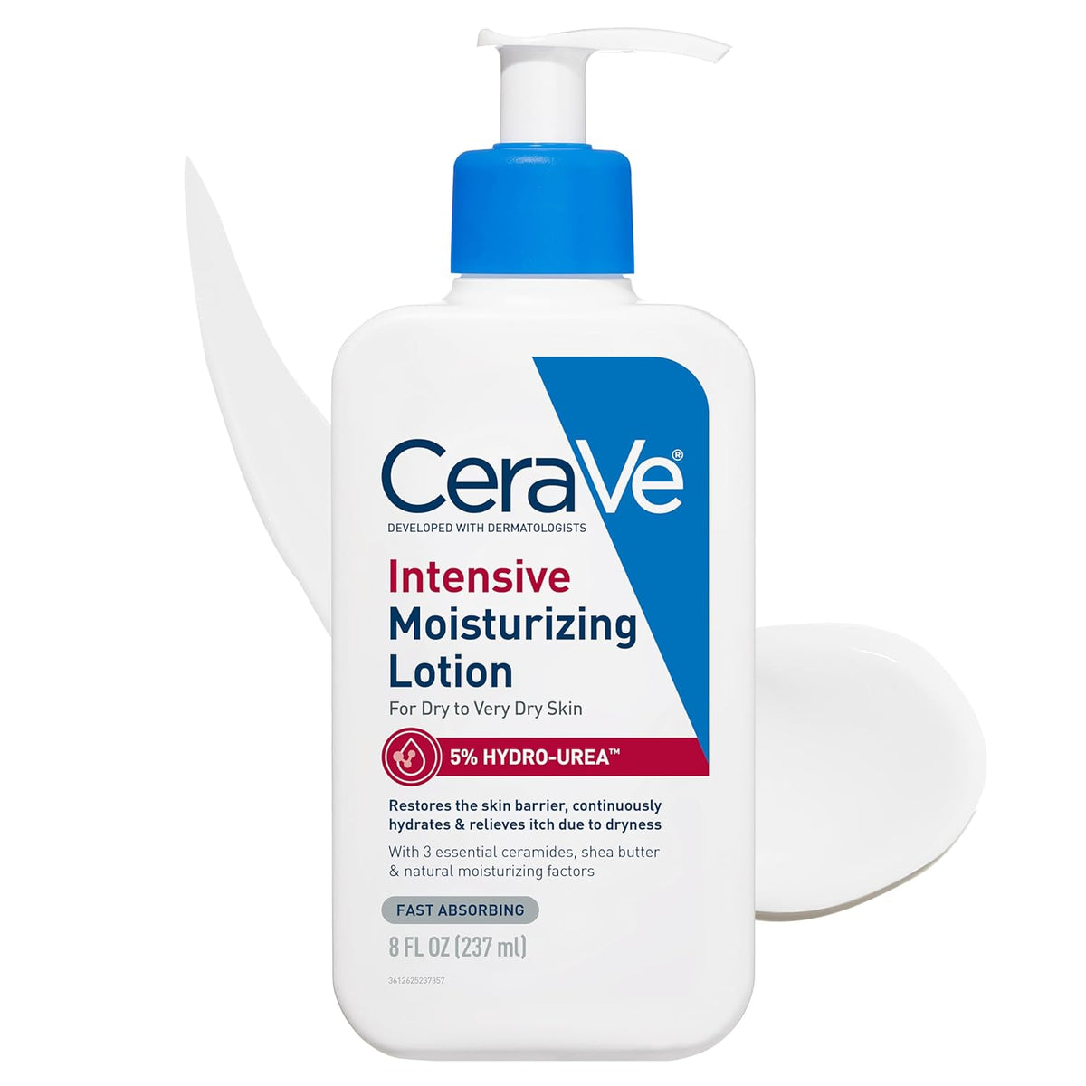 CeraVe Intensive Moisturizing Lotion, Hydro-Urea + Shea Butter, Body Lotion For Dry Skin, Relieves Signs Of Extra Dry Skin, Non Greasy Hydrating Cream For Rough, Tight, Red & Itchy Skin, 8oz