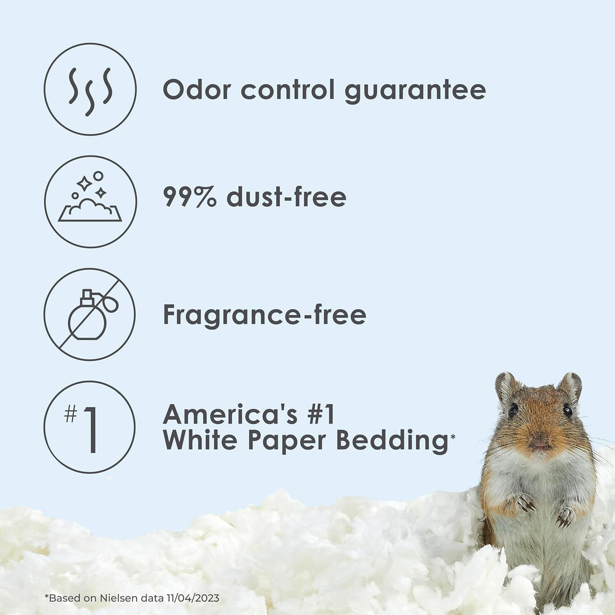 Kaytee Clean & Cozy White Paper Bedding, Made for Small Animals, 49.2 Liters