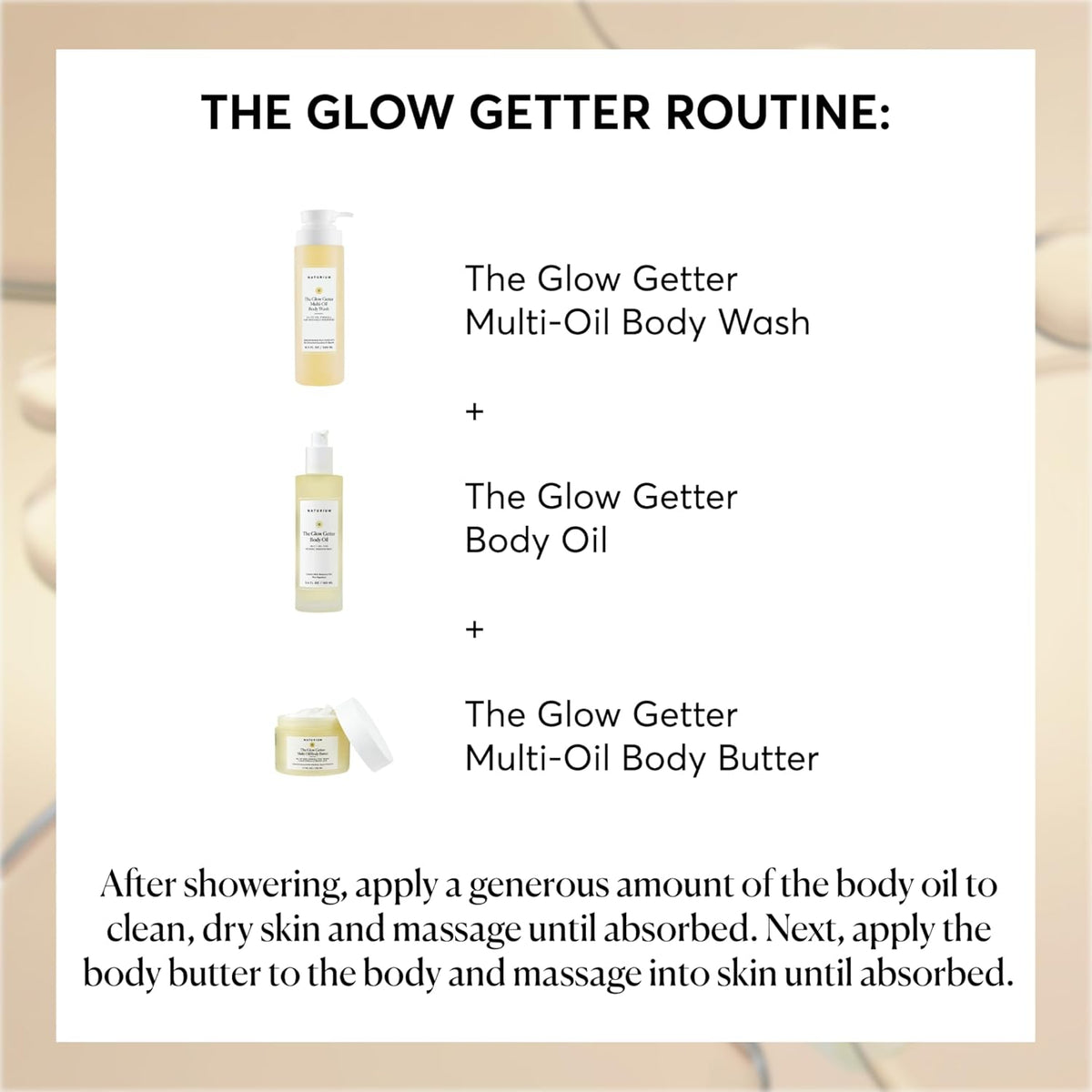 Naturium The Glow Getter Body Oil, Multi-Oil for Intense Nourishment, Hydrating & Moisturizing Formula, Vegan & Cruelty-Free, 3.4 oz