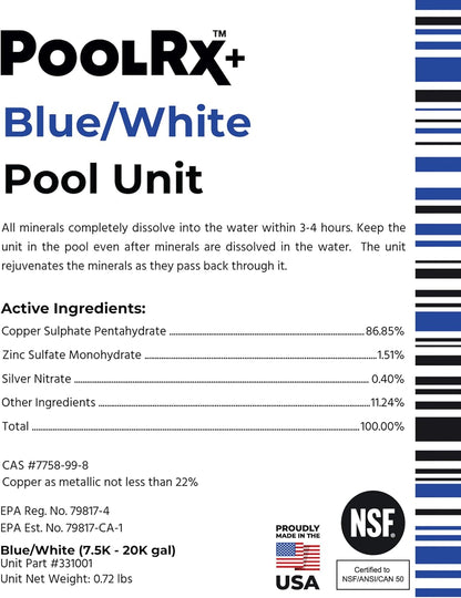 PoolRX+ pool unit 7.5k-20k gallons