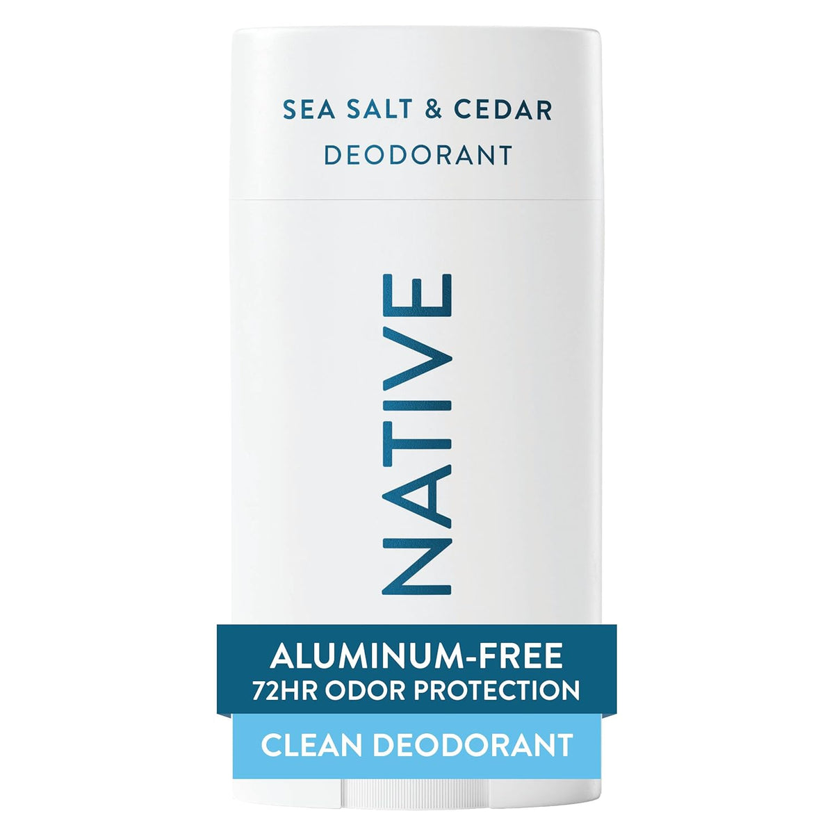 Native Deodorant Contains Naturally Derived Ingredients, 72 Hour Odor Control, Deodorant for Women and Men, Aluminum Free, Sea Salt & Cedar 2.65oz