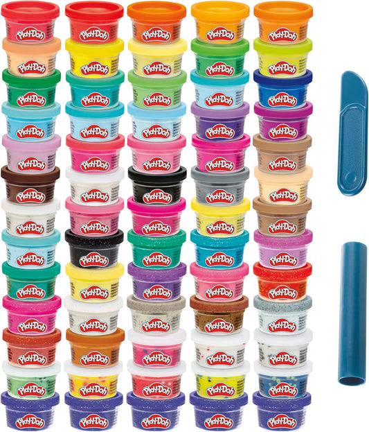 Play-Doh Ultimate Color Collection 65-Pack of 1-oz Cans, Includes Sparkle, Confetti & Color Burst, Back to School Classroom Supplies, Preschool Toys, Ages 2+ (Amazon Exclusive)