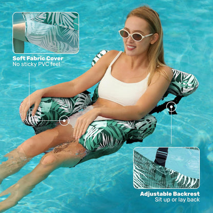 SLOOSH Inflatable Pool Floats Adult,2 Packs Floating Lounge Chairs,Blow up Pool Noodles for Adult Heavy Duty,Floating Chair for Party Summer Water Beach Lake Fun