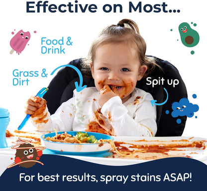 Miss Mouth's Messy Eater Stain Treater Spray - 4oz Stain Remover - Newborn & Baby Essentials - No Dry Cleaning Food, Grease, Coffee Off Laundry, Underwear, Fabric