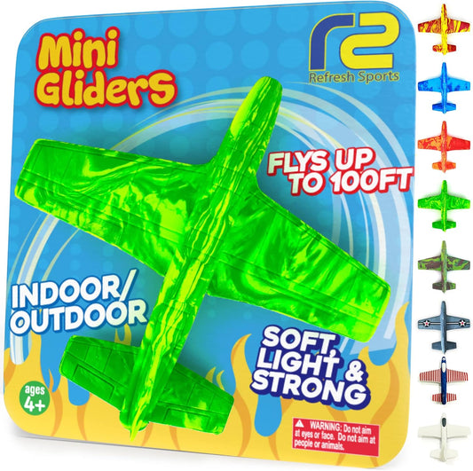 Foam Airplanes - Easter Basket Stuffers for Kids All Ages 4 5 6 7 8 9 10 Year Old - Best Toy Gift - Boy Toys Basket Stuffer Gifts - Fun Easter Gifts for Boys & Girls Party Favors - Air Plane Gift Idea