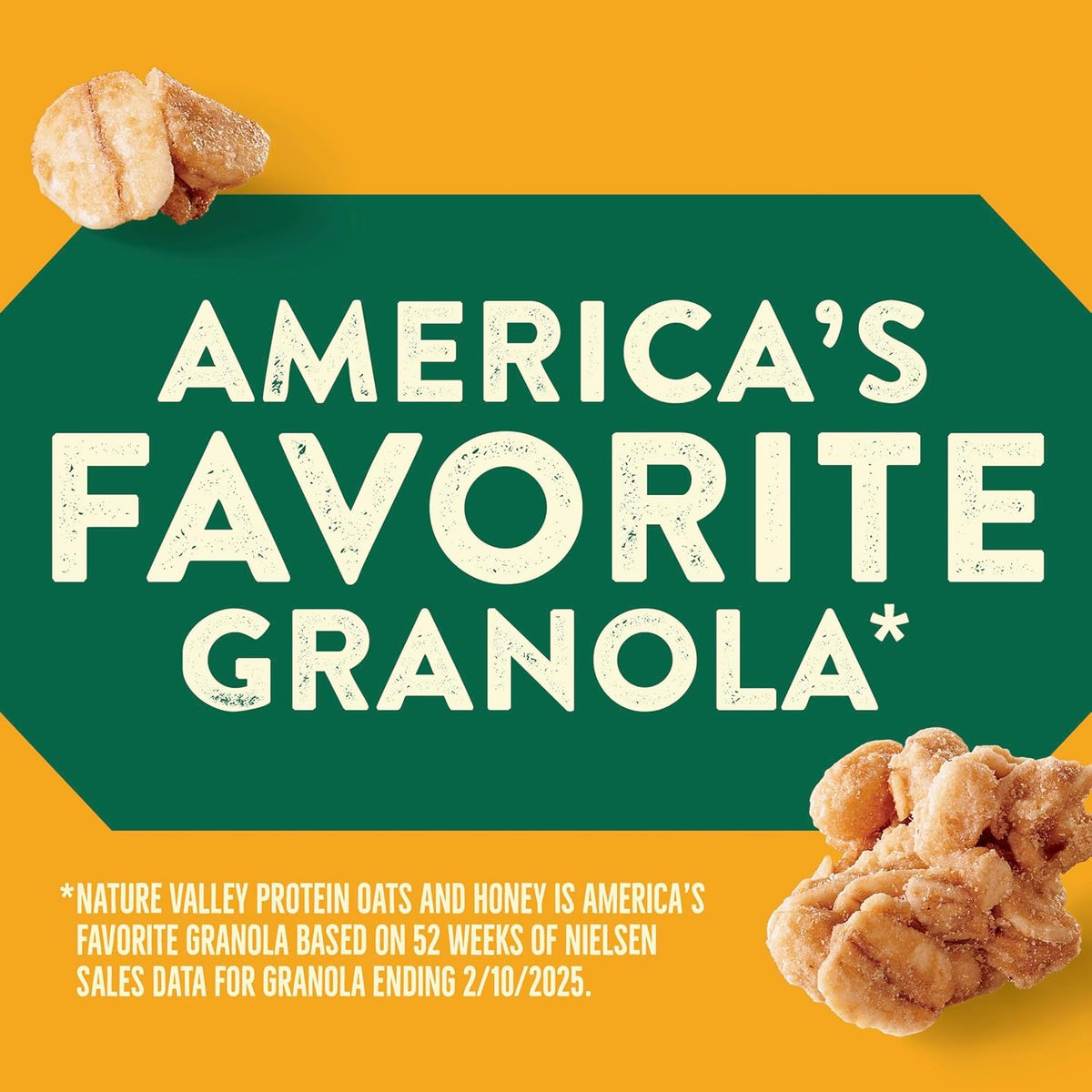 Nature Valley Protein Granola, Oats and Honey Granola, Resealable Snack Pouch, Family Size, 17 oz