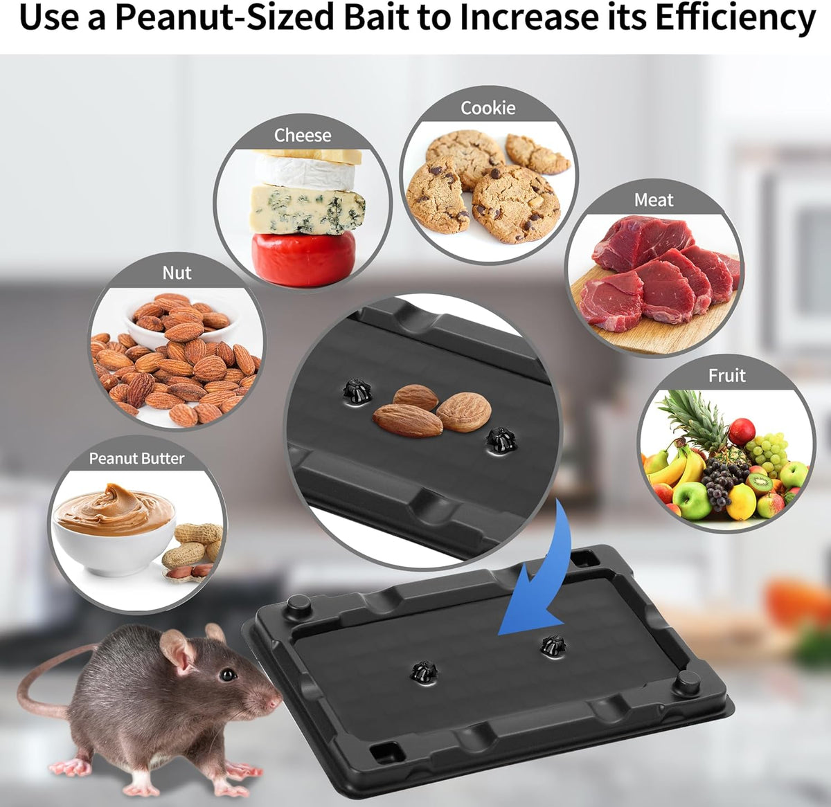 LULUCATCH Mouse & Insect Traps 12 Pack, Heavier Sticky Traps with Non-Toxic Glue for Small Mice & Insects. Sticky Mouse Traps Indoor, Easy to Set, Pet Safe Pest Control