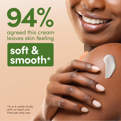 Aveeno Daily Moisturizing Cream with Prebiotic Oat & Shea Butter for Body, Face & Hands Moisturizer Cream, Hydrates Normal to Dry, Sensitive Skin, Fragrance Free, Non-Comedogenic, 20 oz