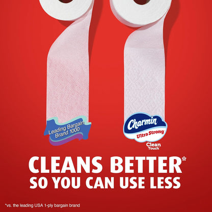 Charmin Ultra Strong Clean Touch Toilet Paper, 24 Family Mega Rolls = 120 Regular Rolls