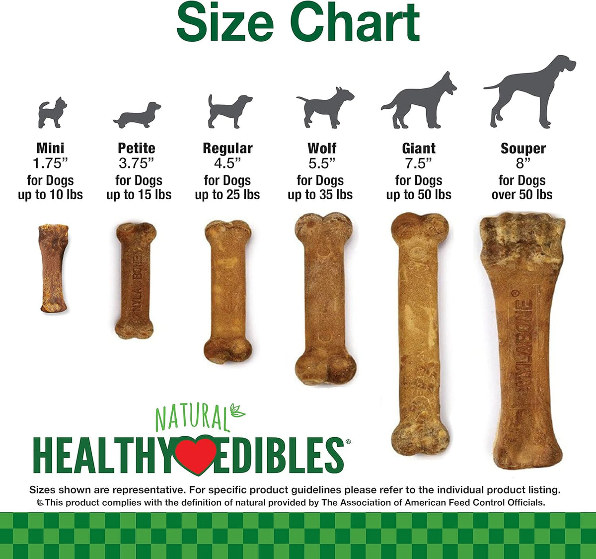 Nylabone Healthy Edibles Natural Puppy Chews Long Lasting Treats for Puppies, Roast Beef, Apple & Bacon Flavor, X-Small/Petite (3 Count)