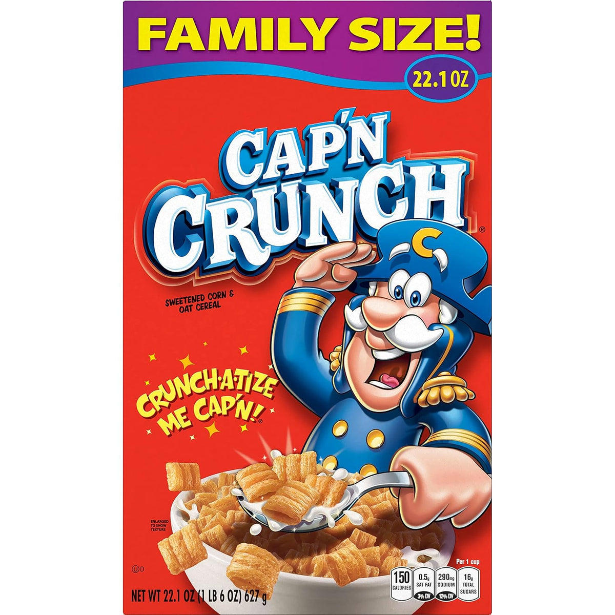 Cap'n Crunch Cereal, Original, 22.1oz Box