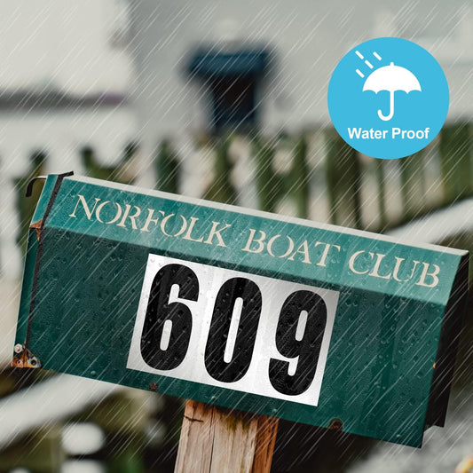 60 Numbers, Reflective Adhesive Mailbox Number Pack, 3", Waterproof Number Stickers for Signs, Door, Cars, Trucks, Home, Business, Address Number