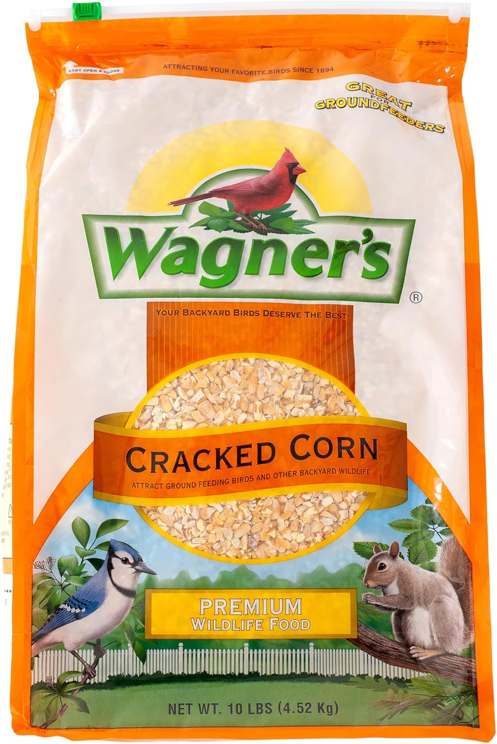 Wagner's 18542 Cracked Corn Wild Bird Food, 10-Pound Bag
