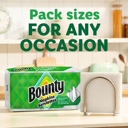 Bounty Paper Napkins, White, 200 Count, Packaging may vary