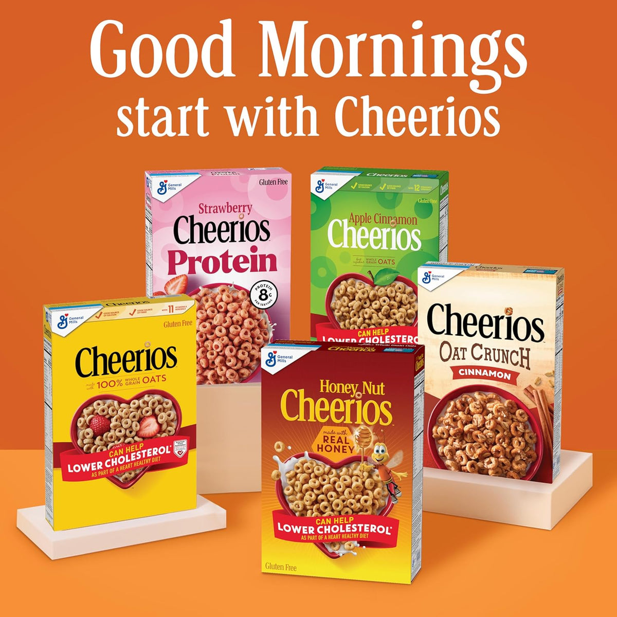 Honey Nut Cheerios, Heart Healthy Gluten Free Breakfast Cereal with Whole Grain Oats, Mega Size, 27.2 oz