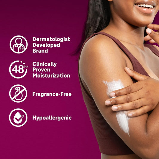 Lubriderm Advanced Therapy Fragrance-Free Moisturizing Hand & Body Lotion + Pro-Ceramide, Intense Hydration for Itchy, Extra Dry, & Sensitive Skin, Non-Greasy, Hypoallergenic, 32 fl. oz