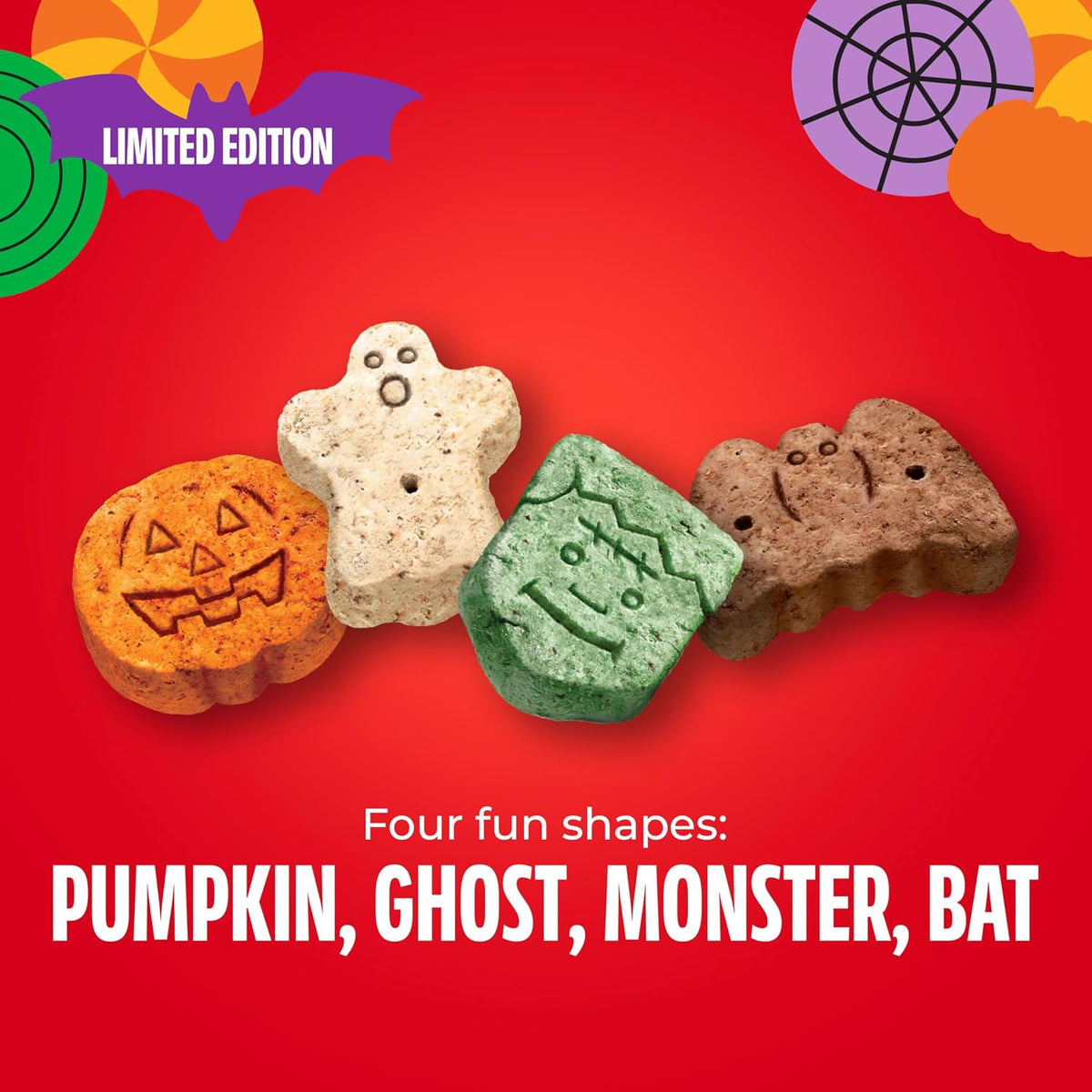 Milk-Bone Spooky Biscuits, Halloween Dog Treats, 24 Oz. Pail