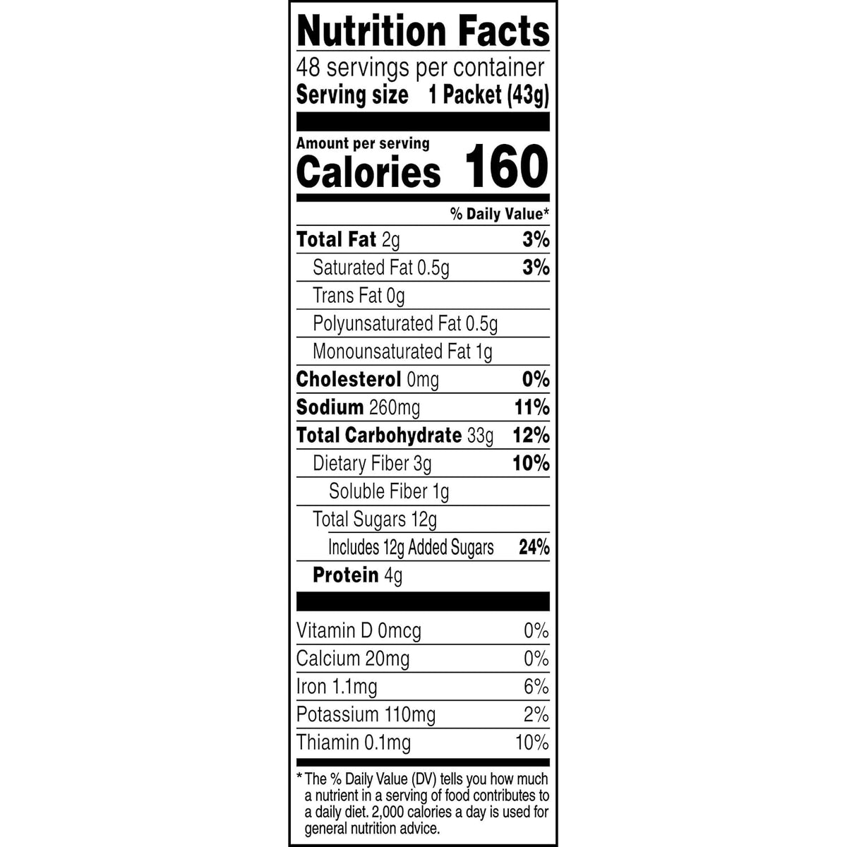 Quaker Instant Oatmeal, Maple & Brown Sugar, Individual Packets, 1.51 Ounce (Pack of 48)