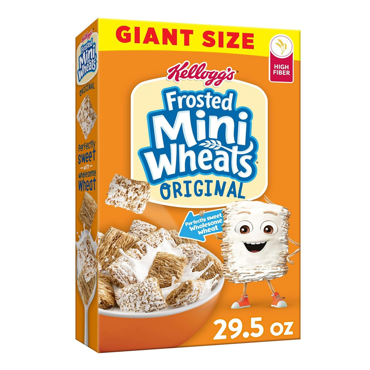 Kellogg’s Frosted Mini-Wheats Breakfast Cereal, High Fiber, 48g Whole Grain, Giant Size, 29.5 oz