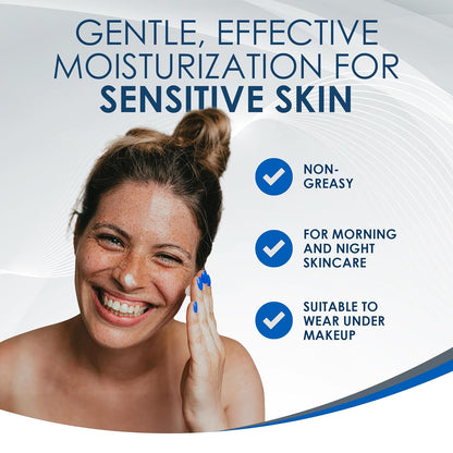 Vanicream Daily Facial Moisturizer With Ceramides and Hyaluronic Acid - Formulated Without Common Irritants for Those with Sensitive Skin, 3 fl oz (Pack of 1)
