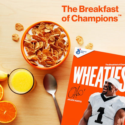 Wheaties Cereal, Breakfast of Champions, Jalen Hurts Cereal Box, 100% Whole Wheat Flakes, 15.6 oz