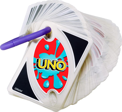Mattel Games UNO Splash Card Game with Waterproof Cards and Portable Clip for Travel, Camping and Game Nights Away