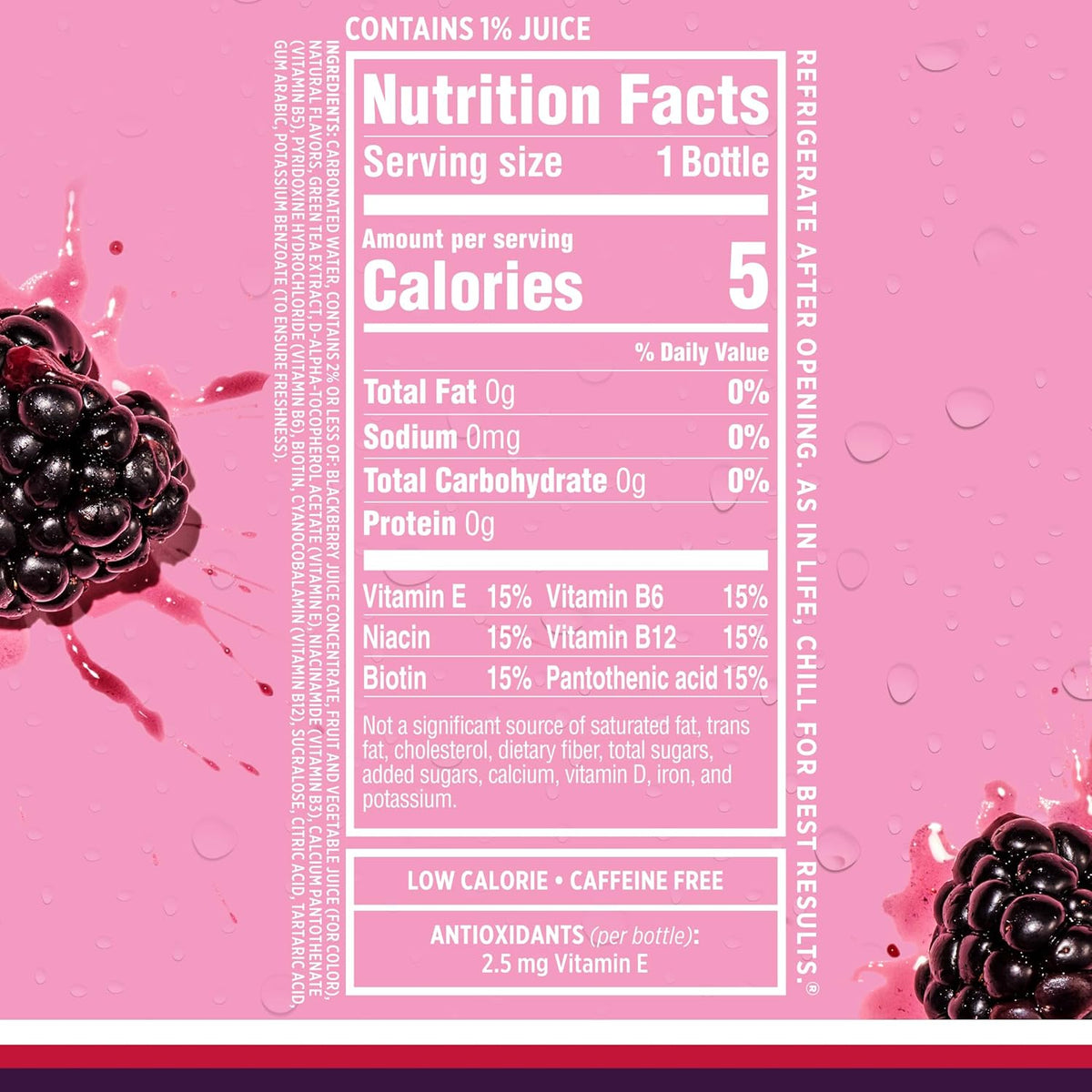 Sparkling Ice, Black Raspberry Sparkling Water, Zero Sugar Flavored Water, with Vitamins and Antioxidants, Low Calorie Beverage, 17 fl oz Bottles (Pack of 12)
