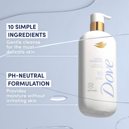 Dove Serum Body Wash Ultra Gentle hydrating cleanse with only 10 essential ingredients 18.5 Fl Oz