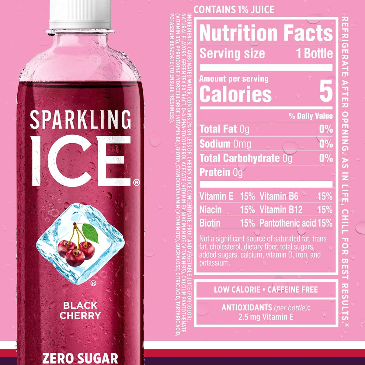 Sparkling Ice Purple Variety Pack, Flavored Water, Zero Sugar, with Vitamins and Antioxidants, 17 fl oz, 12 count (Black Raspberry, Cherry Limeade, Orange Mango, Kiwi Strawberry)