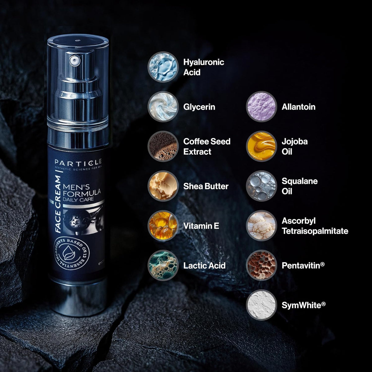Particle 6-in-1 Face Cream for Men, Men’s Daily Hydrating Moisturizer with Vitamin C, Jojoba Oil, Vitamin E & Hyaluronic Acid, Skin Care Routine, Healthy Skin Support, Pack of 1, 1.7 FL OZ