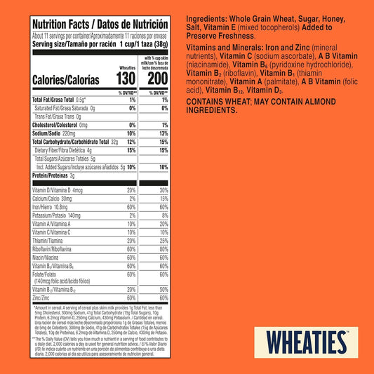 Wheaties Cereal, Breakfast of Champions, Jalen Hurts Cereal Box, 100% Whole Wheat Flakes, 15.6 oz