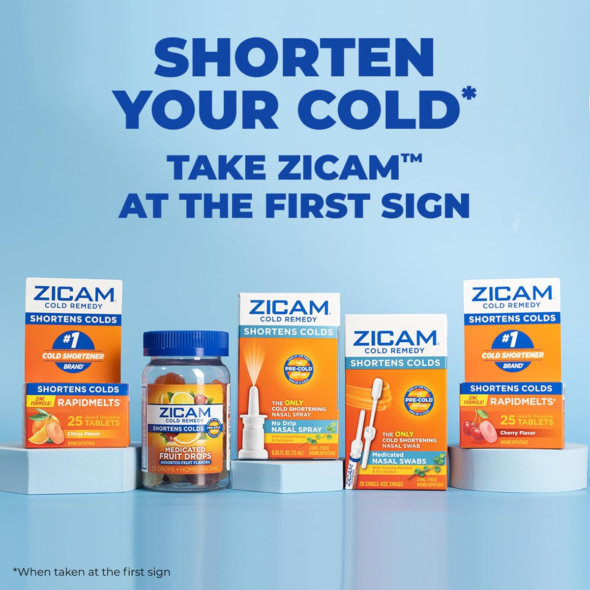 Zicam Cold Remedy Zinc RapidMelts, Elderberry Citrus Flavor, Homeopathic, Cold Shortening Medicine, Shortens Cold Duration, 25 Count