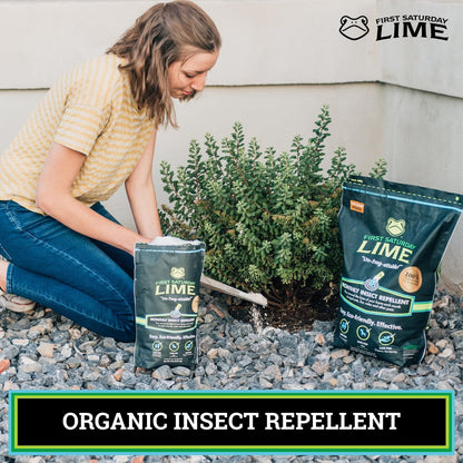 First Saturday Lime Insect Deterrent-20LB Bag| Monthly Insect Shield| Multi-Purpose Insect Control for Outdoors| Prevents Ants & Other Insects