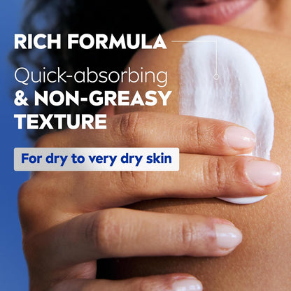 NIVEA Essentially Enriched Body Lotion for Very Dry Skin with Hyaluronic Acid, Almond Oil and Deep Nourishing Serum, 72-Hour Body Moisturizer, 16.9 Fl Oz Pump Bottle, Pack of 2