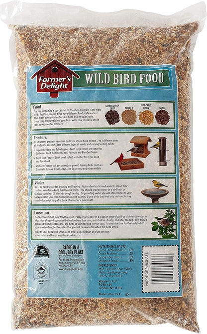 Wagner's 53002 Farmer's Delight Wild Bird Food with Cherry Flavor, 10-Pound Bag