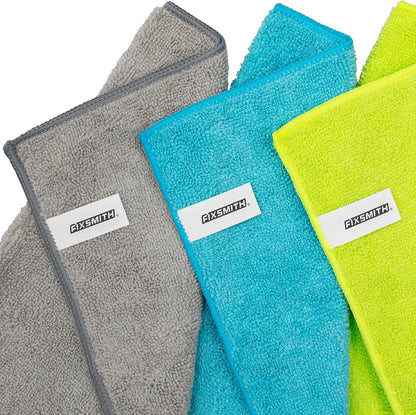 FIXSMITH Microfiber Cleaning Cloth - Pack of 8, Size: 12 x 16 in, Multi-Functional Cleaning Towels, Highly Absorbent Cleaning Rags, Lint-Free, Streak-Free Cleaning Cloths for Car Kitchen Home