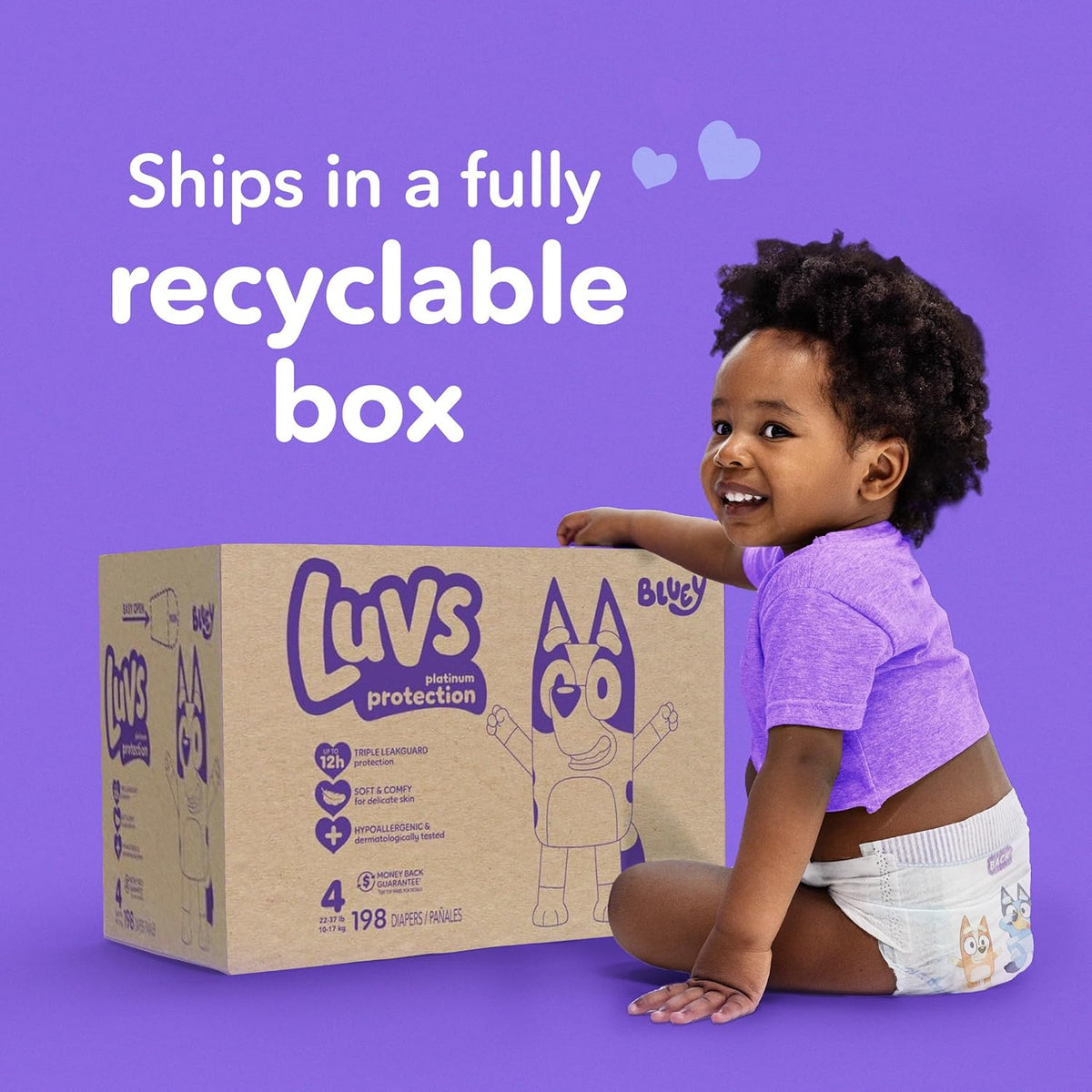 Luvs Diapers - Size 5, 172 Count, Bluey Platinum Protection Baby Diaper